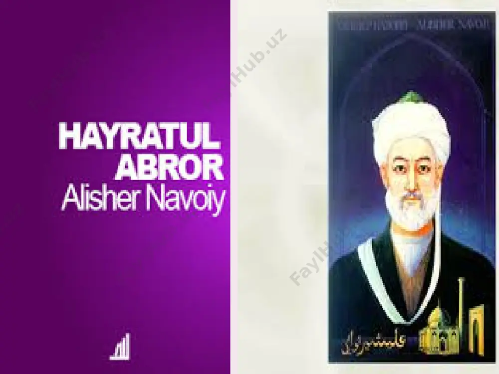 dshohga bergan inoyatlari xususida nihoyatda katta ehtiros bilan mulohazalarini badiiy tasvirlaydi. u quyidagi satrlar bilan boshlanadi: ey falak avjidin o’tub rif’atin, oy-u quyoshdin chalinib navbatin. taxting o’lub davlati jovid mulk, soyayi charting aro xurshed mulk. toj boshingdin bo’lubon sarbaland, taxt ayog’ingdin o’lub arjumand. [6, 121] ey falak avjidin o’tub rif’atin, oy-u quyoshdin chalinib navbatin. taxting o’lub davlati jovid mulk, soyayi charting aro xurshed mulk. toj boshingdin bo’lubon sarbaland, taxt ayog’ingdin o’lub arjumand. [6, 121] 1.2. shoh g’oziy alisher navoiy talqinida “g’oziy” so’zi “navoiy asarlari lug’ati”da “g’azot qiluvchi”, “urush qilib g’alaba qozongan” singari ma’nolarni anglatishi qayd etilgan. [6,754] navoiy yashagan davrlarda jahongirlik sharaf sanalganligi bois boshqa o’lkalarni o’ziga bo’ysundirishga har bir hukmdor harakat qilib turgan. tabiiyki, sulton husayn boyqaro ham bundan tashqarida turgan emas. to’g’ri, u boshqa mamlakatlarga qo’shin tortib bormagan bo’lsa-da, mamlakat ichkarisidagi nizolarni bartaraf etish uchun u ham janglar olib borgan. alisher navoiy shohi g’oziy timsolida husayn boyqaroni nazarda …