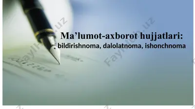 bildirishnomalar — PPTX