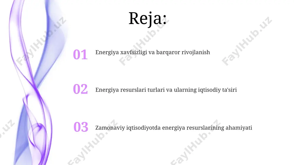 shishi kutilmoqda, shuning uchun yangi, barqaror energiya manbalarini izlash va rivojlantirish zarur. energiya resurslari turlari va ularning xususiyatlari yadro yoqilg'isi (masalan, uran-235) juda yuqori energiya zichligiga ega bo'lib, 1 kg uran 20 million kilogramm ko'mirga teng energiya bera oladi. quyosh energiyasi, taxminan 1361 vt/m² quyosh konstantasi bilan, toza va tiklanuvchi manba hisoblanadi, ammo uning samaradorligi ob-havo sharoitlariga bog'liq. tabiiy gaz, asosan metandan (ch₄) tashkil topgan, elektr energiyasi ishlab chiqarishda va sanoatda keng qo'llaniladi, issiqxona gazlarining 20% ga yaqinini chiqaradi. biomassa energiyasi va bioyoqilg'ilar bioyoqilg'ilar ishlab chiqarishda o'simlik yog'lari, masalan, palma yog'i yoki soya yog'i kabi 20 dan ortiq xom ashyo ishlatiladi, bu esa oziq-ovqat xavfsizligi va yer resurslari masalasini keltirib chiqarishi mumkin. biomassa energiyasi, masalan, yog'och pechkalari orqali, uy xo'jaliklarining 25% gacha energiya ehtiyojini qondirishi mumkin, lekin bu co2 chiqindilarini kamaytirishga yordam beradigan samarali texnologiyalardan foydalanishni talab qiladi. biomassa energiyasi global energiya iste'molida taxminan 10% ni tashkil etadi va bu …