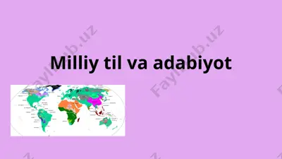 milliy til va adabiyot — PPTX