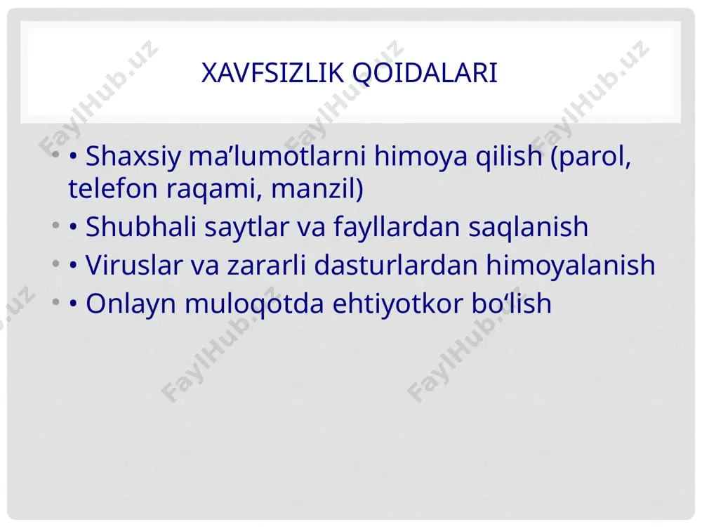 internetdan foydalanishda xavfsizlik - Page 3