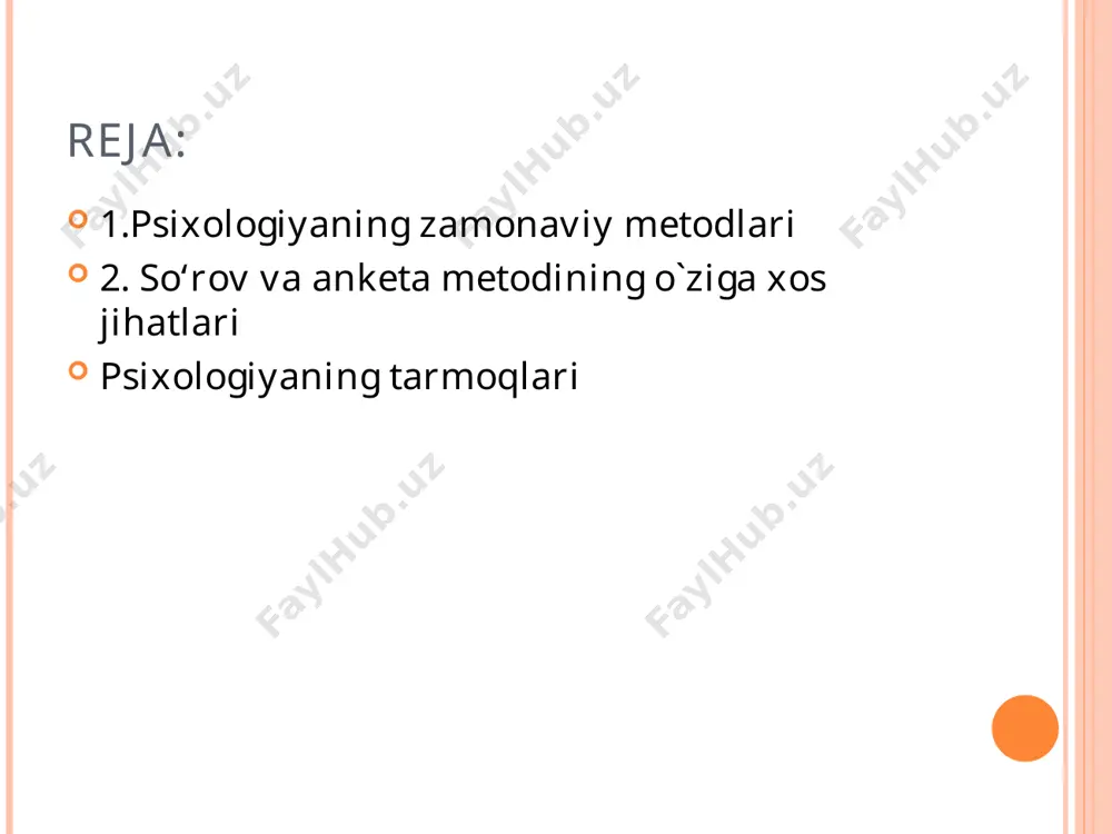 nika, еrinson, insoniqlim munosabatlari, oila munosabatlari, o`z joniga qasd qilish, turli jinoyatchilik singarilar ham o`ta muhim bo`lganligidan psixologik tadqiqotlar orqali aniqlanadi va tuzatishlar kiritiladi. psixologiyada inson psixikasini tadqiq qilish mеtodlarining turli tasnifi mavjud. har qanday psixologik tadqiqot o`z–o`zini tеkshirish, boshqalardagi o`zgarish va rivojlanishni tеkshirishdan iborat bo`ladi, shuning uchun ham bularni sub'еktiv va ob'еktiv tadqiqot mеtodlari dеb aytish mumkin. haqiqiy ilmiy psixologiya psixikani o`rganishning ob'еktiv mеtodlaridan foydalanish asosiga ko`rilishi kеrak. hozirgi zamon psixologiyasining ilmiy tadqiqotga nisbatan muhim talabi psixik faktlarini gеnеtik (tarixiy) jihatdan o`rganish printsipiga amal qilishni taqozo etadi. gеnеtik printsipning mohiyati shundan iboratki, o`rganilayotgan psixik xodisaga jarayon dеb qaraladi va tadqiqotchi uning dialеktik rivojlanishining barcha xolatlarini tiklashga, ular bir–birlarini qay yo`sinda olmoshtira olishlarini ko`rish va tushunib еtishga harakat qiladi, o`rganilayotgan psixik faktni uning konkrеt tarixi jihatidan tasavvur etishga o`rinadi. psixologiyada gеnеtik printsipdan foydalanish zarurligini p. p. blonskiy (1884–1941), l. s. vigotskiy (1896–1934), s.l.rubinshtеyn (1889–1960), a.n. lеontеv (1903–1979) lar o`z asarlarida …