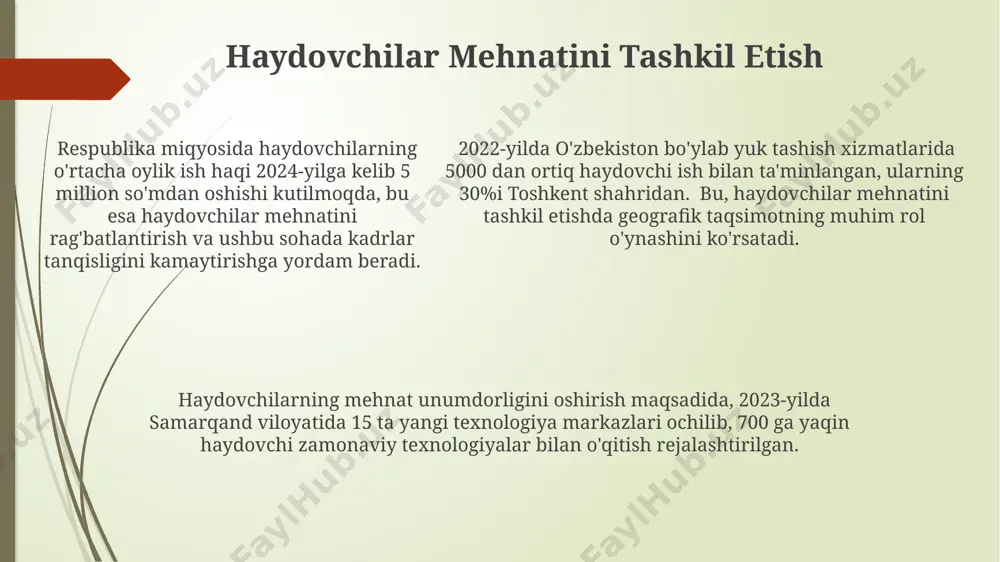 haydovchi mehnatini tashkil etish - Page 5