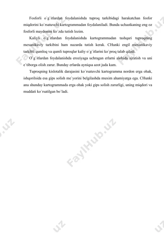 tuprоq аgrоkimyoviy kаrtоgrаmmаsini tuzish - Page 4