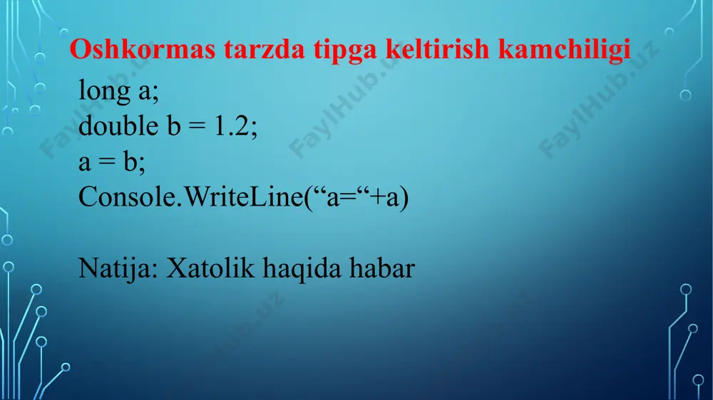 turni boshqa turga keltirish - Page 5