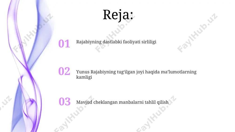 . zamonaviy raqamli arxivlarning chegaralanganligi, ayniqsa 1970-yillardagi o'zbekiston hududidagi tug'ilish yozuvlari bo'yicha, tadqiqotchilar uchun yunus rajabiy haqidagi ma'lumotlarni topishni qiyinlashtiradi. tarixiy hujjatlarning yo'qligi tarixiy hujjatlarning yo'qligi, xususan, 19-asr oxiri va 20-asr boshlariga oid buxoro viloyati arxivlarining yo'qolishi yoki vayron bo'lishi yunus rajabiy haqidagi ma'lumotlarning kamligiga sabab bo'lgan bo'lishi mumkin. o'zbekiston hududida, ayniqsa, qishloq joylardagi mahalliy arxivlarning yemirilishi yoki yo'qolishi, yunus rajabiy kabi shaxslarning hayotini aks ettiruvchi hujjatlarning topilishi qiyinligini keltirib chiqaradi. yunus rajabiy davrida, taxminan 1900-1930 yillar oralig'ida, rasmiy hujjatlarning saqlanishi va arxivlash tizimining yetarlicha rivojlanmaganligi uning hayoti haqidagi ma'lumotlarning cheklanganligini anglatadi. oila tarixi va avlodlari rajabiylar oilasining tarixiy ildizlari buxoro amirligi hududlariga, aniqrog'i, qarshi shahriga borib taqaladi va ularning 19-asr boshlarida 200 ga yaqin qo'y va ot boqish bilan shug'ullanishlari haqida dalillar mavjud. yunus rajabiyning oilasi samarqand viloyatining 3 ta tumanidan kelib chiqqan bo'lib, 18-asrga oid hujjatlarda ularning yer egaligi va 50 dan ortiq qarindoshi haqida ma'lumotlar mavjud. oilasining …
