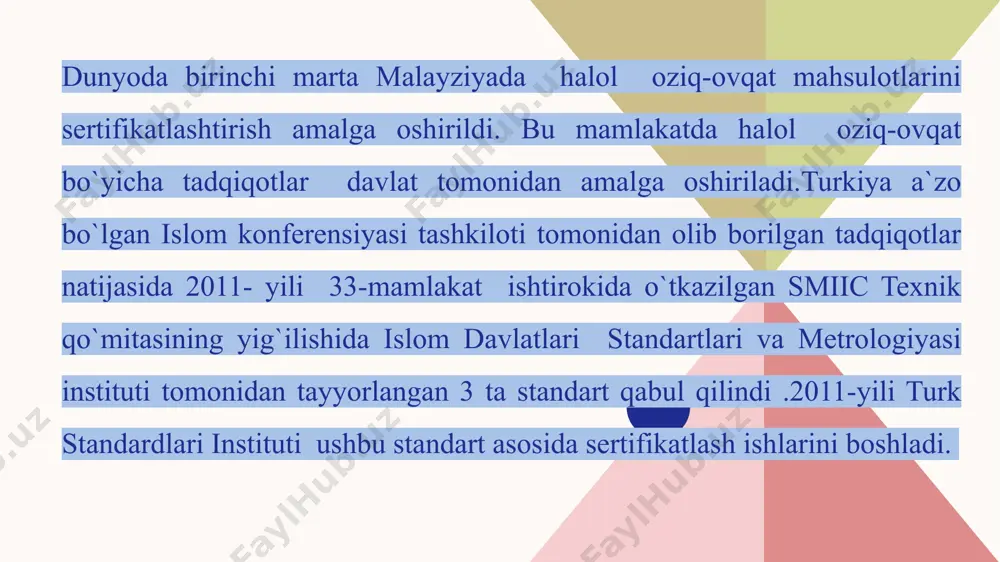 aga halol sertifikatini taqdim etish »halal logotipi va tashkilot tomonidan sertifikat berilishi. 9 halol oziq-ovqat sertifikatining afzalliklari qanday 10 odamlar o'z e'tiqodlariga ko'ra ovqatlanishni istaydilar va ular tayyorlagan mahsulot ularning e'tiqodlariga muvofiq tayyorlanganligini bilishni xohlashadi. shu sababli, halol logotipi taxminan 1 milliard musulmon yashaydigan dunyomizda juda muhimdir. halol oziq-ovqat mahsulotlarini sertifikatlash dunyoda birinchi malayziyani boshladi. bizning holatlarimizda, turk standartlar instituti 2011 iyul oyida sertifikatlash ishlarini boshladi. borgan sari muhim o'lchovga ega bo'lgan halol oziq-ovqat sohasidagi firmalar, ushbu mavzu bo'yicha oziq-ovqat mahsulotlarini standartlashtirish va sertifikatlashtirish bo'yicha ishlarni diqqat bilan kuzatib borish bilan birga, ham milliy, ham xalqaro bozorlarda joy olish uchun halol oziq-ovqat sertifikatini olishga harakat qilmoqdalar. halol oziq-ovqat sertifikatining foydalari quyidagicha sanab o'tilishi mumkin. ishonchni shakllantirish iste'molchilar oziq-ovqat mahsulotlarini sotib olayotganda xabardor tanlov qilish imkoniyatiga ega. audit kerak kompaniya sertifikatlashtirish organi tomonidan sertifikat olish paytida ham, har yili har yili o'tkaziladigan auditlar orqali ham tekshiriladi. bu yana iste'molchilarga bo'lgan ishonch …