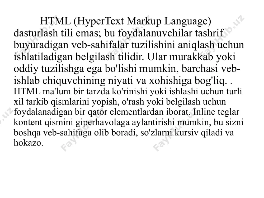 html izohlar, havolalar, rasmlar, jadvallar, ro’yxatlar va id bo‘yicha taqdimot - Page 3