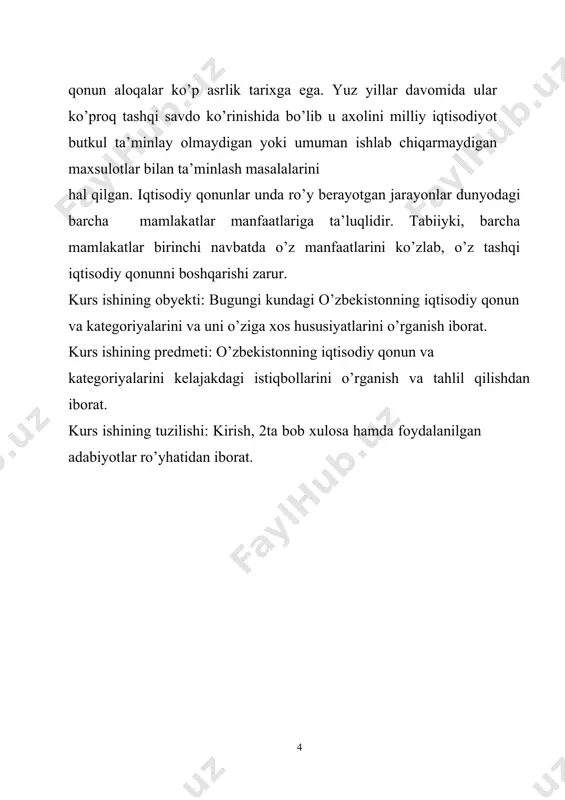 otiy vositalar zarur. har bir kishi, o’zining kundalik hayotida bir qancha muammolarga, ya’ni hayotiy ehtiyojlari – kiyim-kechak, oziq-ovqat, uy-ro’zg’or buyumlariga ega bo’lish, bilim olish kabi ehtiyojlar uchun zarur bo’lgan ‘ul daromadlarini qaerdan, nima hisobiga to’ish kerak degan muammolarga duch keladi. shu muammolarni echish va o’z ehtiyojlarini qondirish maqsadida kishilar turli yo’nalishlarda, sohalarda faoliyat ko’rsatadilar. demak, insonning turli faoliyatlari ichida eng asosiysi, insoniyatning yashashi va uning kamol to’ishini ta’minlaydigani moddiy va ma’naviy ne’matlar ishlab chiqarish va xizmatlar ko’rsatishdan iborat bo’lgan iqtisodiy faoliyatdir. iste’mol tovarlari va xizmat ko’rsatish sohalari turli tuman bo’lganligi uchun iqtisodiy faoliyat ham turlichadir, ularning turi va soni juda ko’’dir. cheklangan iqtisodiy resurslardan unumli foydalanib, kishilarning yashashi, kamol to’ishi uchun zarur bo’lgan hayotiy vositalarni ishlab chiqarish va iste’molchilarga etkazib berishga qaratilgan, bir-biri bilan bog’liqlikda amal qiladigan turli-tuman faoliyatlar yaxlit qilib, bir so’z bilan, iqtisodiy faoliyat deb ataladi. qadimda iqtisodiy faoliyatning asosiy shakli uy xo’jaligi doirasida ro’y bergan. shuning uchun …