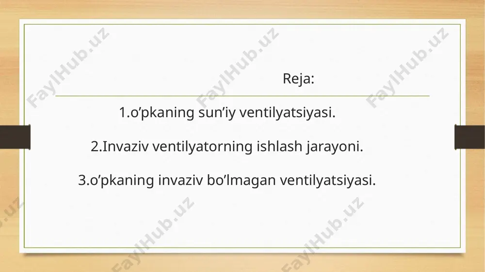 devorini kesish uchun jarrohlik operatsiyasi. invaziv shamollatish juda samarali, ammo u bemorga yumshoqroq yordam berishning iloji bo'lmasagina qo'llaniladi, ya'ni. invaziv aralashuvisiz. ventilyatorga ulangan odam gapira olmaydi yoki ovqatlana olmaydi. intubatsiya nafaqat noqulaylik, balki og'riqli hislarni ham beradi. shu sababli, bemor odatda tibbiy komaga tushadi. jarayon faqat shifoxonada mutaxassislar nazorati ostida amalga oshiriladi invaziv shamollatish juda samarali, ammo intubatsiya bemorni tibbiy komaga tushirishni o'z ichiga oladi. bundan tashqari, protsedura xavf bilan bog'liq invaziv ventilyator qanday ishlaydi? invaziv shamollatish uchun asboblarning ishlash printsipi quyidagicha ta'riflanishi mumkin. qisqa muddatli shamollatish uchun bemorning traxeyasiga og'iz yoki burun orqali endotrakeal trubka kiritiladi. uzoq muddatli mexanik shamollatish uchun bemorning bo'yniga kesma qilinadi, traxeyaning old devori ajratiladi va traxeostomiya trubkasi to'g'ridan-to'g'ri uning lümenine joylashtiriladi. nafas olish aralashmasi naycha orqali o'pkaga yuboriladi. havoning oqish xavfi minimallashtiriladi, shuning uchun bemorga to'g'ri miqdorda kislorod olish kafolatlanadi. bemorning ahvolini nafas olish parametrlari, etkazib beriladigan havo aralashmasining hajmi, to'yinganlik, yurak faoliyati va …