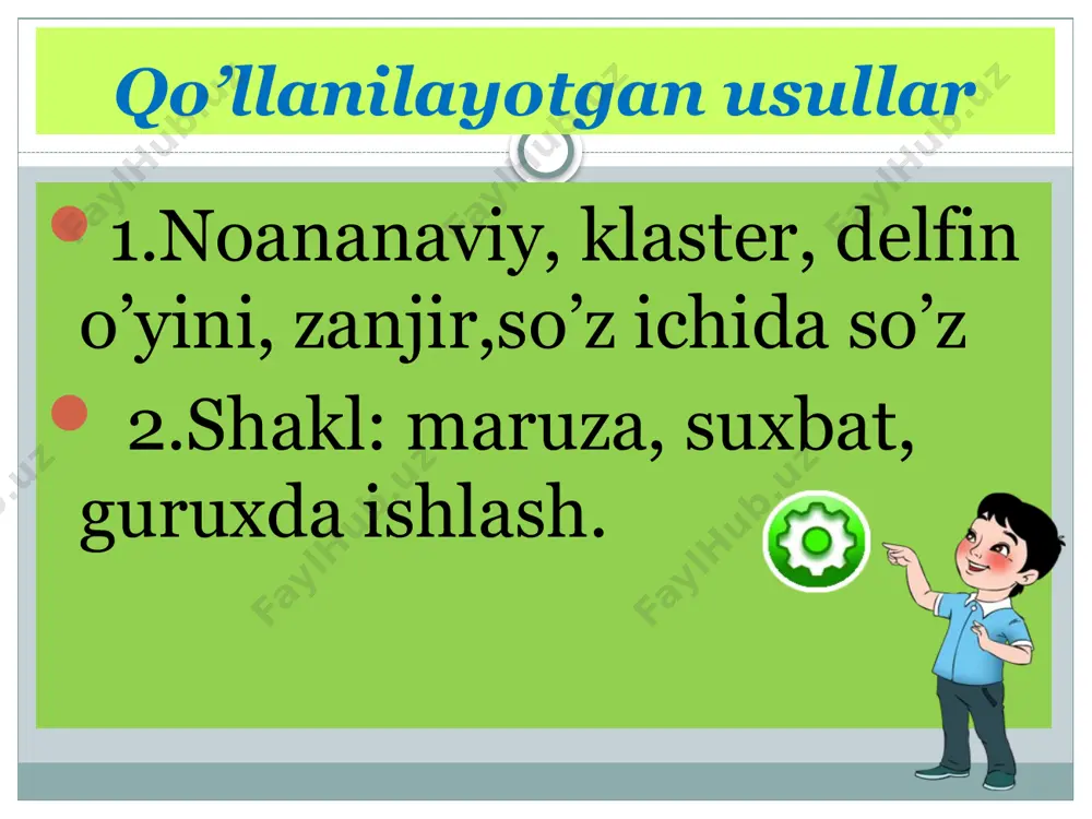 ri ituzum idish qovoq 7- qadam: meva nomini toping gulkosasi ikki qavatli, gultojibargi sariq, kuzda yaqin gullaydi. ajdodlarining hayotiy shakli daraxt bo‘lgan. mevasi quruq meva, ko‘saklari chatnaydi. tolasi uchun o‘stiriladi mevasi kuzda terib olinmasa, sifati tushib ketadi. urug‘idan moy olinadi. mevasi quruq, ko‘p urug‘li 7- qadam: meva nomini toping aprel oyida gullaydi. guli besh boʻlakli, gultojibargi oq, pushti, ayrimlari qizil. hayotiy shakli daraxtlar ekiladigan mevali daraxtlar orasida maydoni jihatidan birinchi oʻrinda turadi. sovuqqa chidamli, yorugʻsevar va namsevar o‘simlik tarkibida vitaminlar, kaliy, marganes ayniqsa temir moddalari koʻp. 80 foizi suvdan, iborat. yogʻlar deyarli yoʻq. mevasi soxta, ko‘p urug‘li 7- qadam: meva nomini toping guli ikki jinsli, o‘zidan va chetdan changlanadi. hayotiy shakli ko‘p yillik o‘t. namlikni va yorugʻlikni yaxshi ko‘radi. amerikaning tubjoy aholisi bundan taxminan 14 ming-yil ilgari ekib kelgan. urug‘chisi ikki urug‘palla bargli, mevasi rezavor oziq-ovqat va yem-xashak sifatida ekiladi. tuganagi tarkibida 75—80 % suv, 17,5 % kraxmal, va oz …