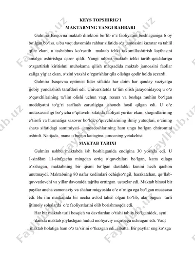 yangi rahbarlikning oliy texnologiyasi — DOCX