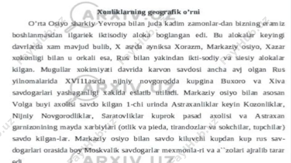 xviii xix asrlarda oʻrta osiyoning tarixiy geografik oʻrni - Page 3