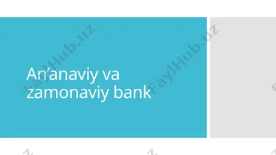 an’anaviy va zamonaviy bank — PPTX