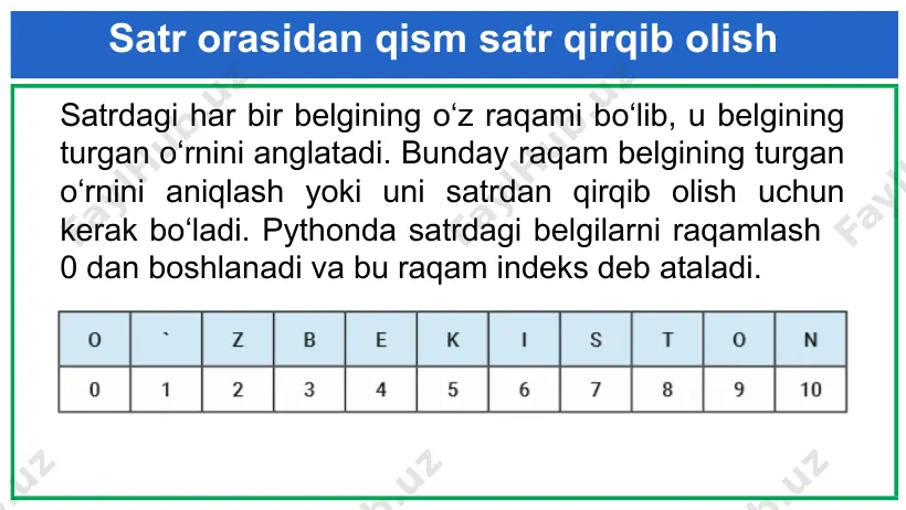 pythonda satrlar bilan ishlash - Page 5