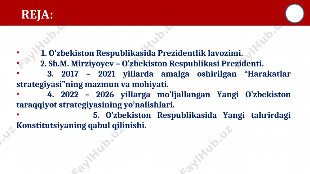 ifokor oilasida tug‘ilgan. millati – o‘zbek. oliy ma’lumotli, 1981-yili toshkent irrigatsiya va qishloq xo‘jaligini mexanizatsiyalash muhandislari institutini tugatgan. muhandis-mexanik mutaxassisligiga ega. texnika fanlari nomzodi, dotsent. mehnat faoliyatini 1981-yilda toshkent irrigatsiya va qishloq xo‘jaligini mexanizatsiyalash muhandislari institutida boshlab, kichik ilmiy xodim, katta o‘qituvchi, dotsent, o‘quv ishlari bo‘yicha prorektor lavozimlarida ishladi. 1990-yili respublika oliy soveti deputatligiga saylanib, ayni vaqtda mandat komissiyasining raisi sifatida ham faoliyat ko‘rsatdi. 1992-yilda toshkent shahrining mirzo ulug‘bek tumani hokimi lavozimiga tayinlandi. 1996-2001-yillarda jizzax viloyati hokimi, 2001-2003-yillar mobaynida samarqand viloyati hokimi lavozimlarida ishlab, mazkur tuman va viloyatlarni ijtimoiy-iqtisodiy jihatdan rivojlantirishga katta hissa qo‘shdi. ijro hokimiyatidagi faoliyati bilan bir paytda 1995-2003-yillarda o‘zbekiston respublikasi oliy majlisining deputati sifatida ham faoliyat olib bordi. sh.m.mirziyoyev 2003-yilda o‘zbekiston respublikasining bosh vaziri etib tasdiqlandi va ushbu lavozimga yana uch marta – 2005, 2010, 2015-yillarda oliy majlis palatalari tomonidan qayta tasdiqlandi. 2016-yil 8-sentabr kuni o‘zbekiston respublikasi oliy majlisi qonunchilik palatasi va senatining qo‘shma majlisida parlament palatalarining …