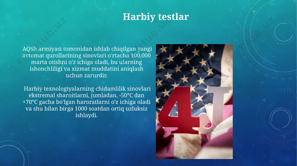 urli xil tibbiy testlar o'tkaziladi, bu esa keng ko'lamli diagnostika va profilaktika imkoniyatlarini namoyish etadi. qobiliyat testlari stanford-binet intellekt testi kabi aqshda yaratilgan ko‘plab qo‘biliyat testlari butun dunyo bo‘ylab 100 yildan ortiq vaqtdan beri qo‘llanilmoqda va ko‘pgina tadqiqotlarga asos bo‘lgan. aqshda yaratilgan ba’zi qo‘biliyat testlari verbal, matematik va fazoviy fikrlash qobiliyatlarini o‘lchaydigan 50 dan ortiq kichik testlardan iborat bo‘lib, murakkab natijalar tahlilini talab qiladi. psixologik testlar aqshda ishlab chiqilgan stanford-binet intellekt testi 2 yoshdan 85 yoshgacha bo'lgan shaxslarning intellektual qobiliyatlarini o'lchaydigan keng qo'llaniladigan psixometrik vosita hisoblanadi va iq koeffitsiyentini aniqlashda muhim rol o'ynaydi. rorschach siyoh dog'lari testi proektsion usulga asoslangan bo'lib, odamlarning noaniq rasmlarga bergan javoblari orqali ularning shaxsiy xususiyatlari, his-tuyg'ulari va ichki dunyosi haqida ma'lumot olish imkonini beradi. aqshda ishlab chiqilgan testlarning tarixi minnesota multiphasic personality inventory (mmpi) psixologik testi, 1940-yillarda yaratilgan bo'lib, shaxsiyatning turli xil jihatlarini o'lchash uchun 550 dan ortiq savollarni o'z ichiga oladi va hozirgi kunda …
