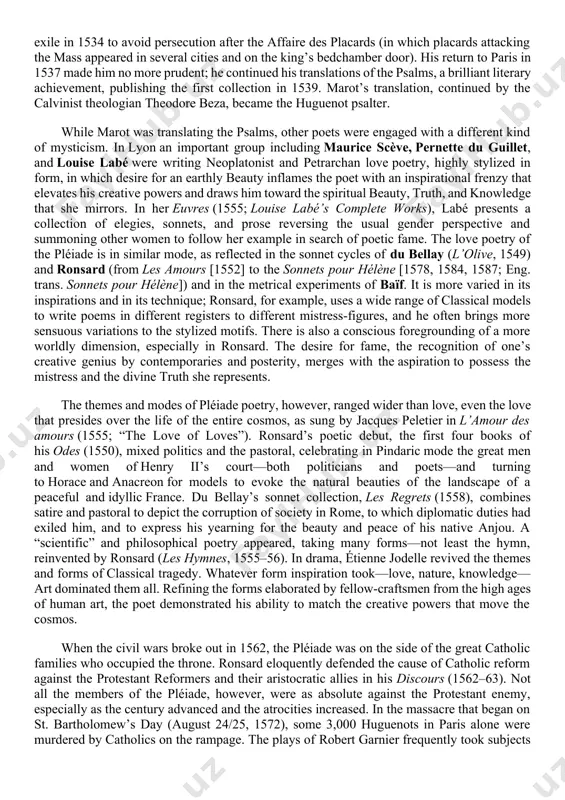 exts of renaissance humanism moved with equal speed, disseminating across europe the neoplatonism of marsilio ficino and the morality of plutarch and seneca, along with the poetic forms of ovid and horace. the elevation of the french language latin remained important as the language of diplomats, theologians, philosophers, and jurists; though the edict of villers-cotterêts (1539), requiring judgments in the law courts to be given solely in french, marked a turning point. erasmus polemicized in latin with the sorbonne or with luther. calvin used latin to write the first version of his christianae religionis institutio (1536; definitive latin version, 1559; institutes of the christian religion). petrus ramus (pierre de la ramée) created a sensation when, after earlier writings in latin, he produced his dialectique (1555; “dialectics”), the first major philosophical work in french. in 1562 his gramère (“grammar”) was a significant contribution to a host of new studies produced in …