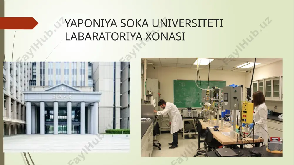 tishma bronza davrining keng assortimentini o'z ichiga oladi (boltalar, qilichlar va nayza uchlari) va eba tosh asboblari (bolg'a va xanjar). laboratoriyamiz nyu-york universiteti tandon muhandislik maktabi bilan birgalikda tribologiya, robototexnika, 3d mikrotopografiya va kompyuter ko'rishdan foydalanish orqali litik foydalanish metodologiyasini standartlashtirish va yaxshilash uchun ishlaydi. aqsh mashhur labaratoriyalari optik mikroskopiyadan tashqari, laboratoriya konfokal mikroskopiya yordamida mikrowear miqdorini aniqlash usullarini ishlab chiqishga ixtisoslashgan. laboratoriyada, shuningdek, jorj odell va uning shogirdlari tomonidan 1980-yillardan 2011-yilgacha oʻtkazilgan eksperimentlarni oʻz ichiga olgan jorj odellning “kiyimdan foydalanish” qiyosiy toʻplami mavjud. nottingam universiteti george mason universiteti york universiteti foydalanilgan adabiyotlar: https://awrana.org/labs/ https://www.topuniversities.com/university-rankings-articles/university-subject-rankings/worlds-top-archaeology-schools https://www.soka.edu/academics/academic-facilities/scientific-research-laboratories image1.png image2.png image3.png image4.png image5.png image6.png image7.png image8.png image9.png image10.png image11.png image12.png image13.png image14.png image15.png /docprops/thumbnail.jpeg