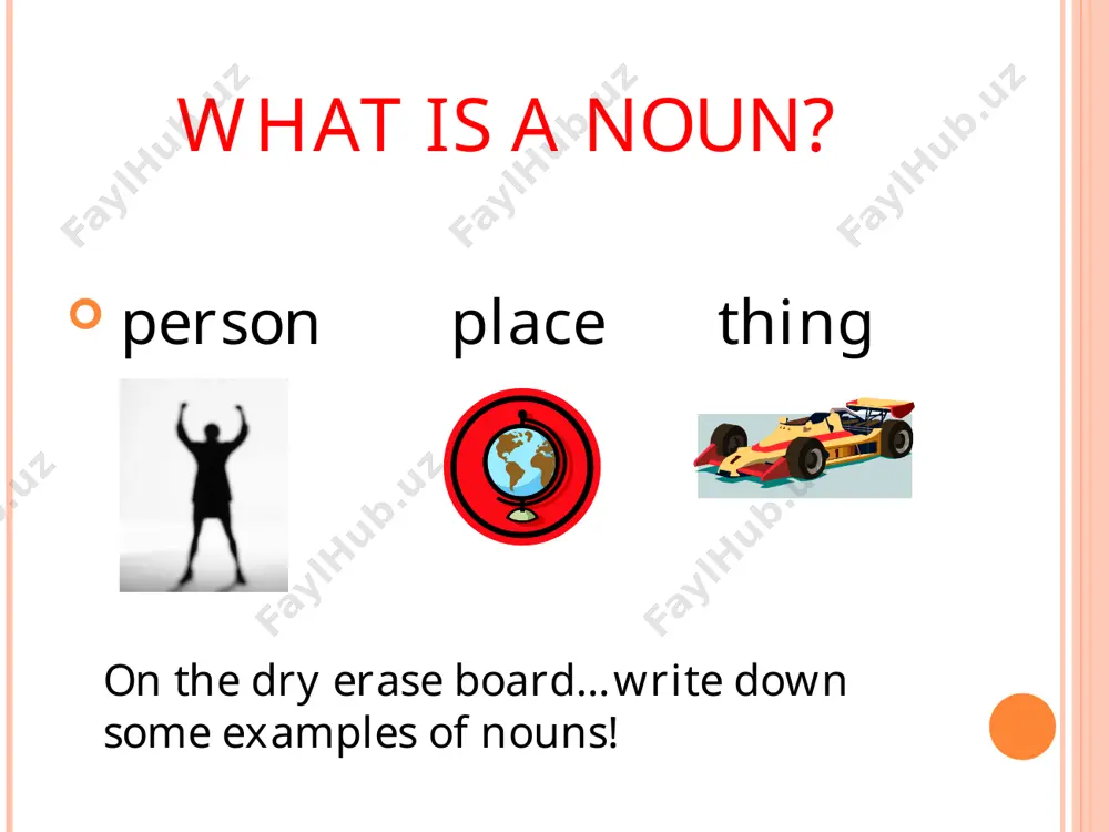 with action verbs and 2 sentences with linking verbs. identify them! adjective adjectives are words that describe or modify another person or thing in the sentence adjectives are descriptive words! adjective descriptive adjectives: describe the noun. ex: red house tall man large hut limiting adjectives: limits or specifies the noun ex: high school student, two teams, every employee adj. practice… identify the following adjectives and tell if they are limiting or descriptive: there are many good students in high school. she was grateful for the interview. i am a very intelligent person. the basketball team was very adept in knowing the difficult plays. the bluish-green sky was a beautiful sight to see. your turn! write two sentences with adjectives in them and identify them! adverbs adverbs are words that modify *a verb (he drove slowly. — how did he drive?) *an adjective (he drove a very fast car. — how …
