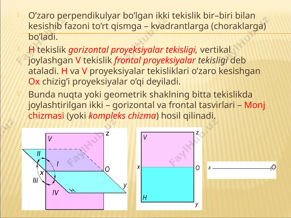 nuqtaning ortogonal proyeksiyalari - Page 3