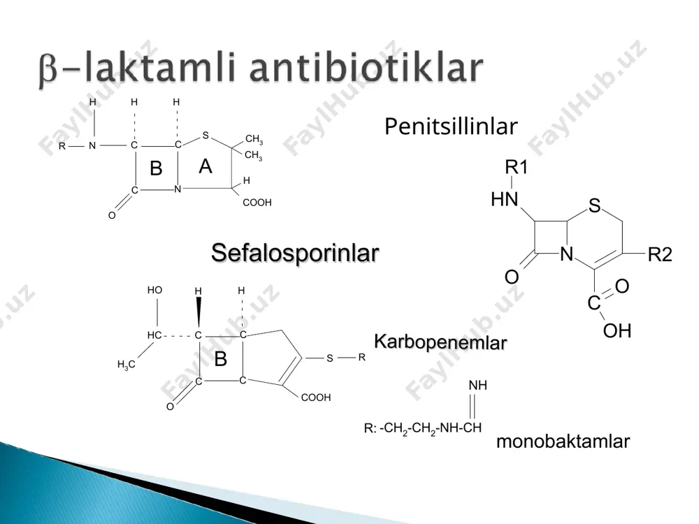 antibakterial preparatlar (antibiotiklar, yarimsintetik va sintetik) - Page 5