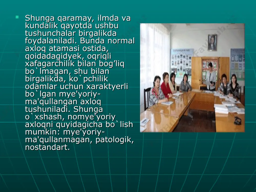 joylarida o‘zini tutish odobi rostgo‘ylik so‘zlashish odobi halollik fidoyilik kiyinish odobi vaqtni qadrlash *