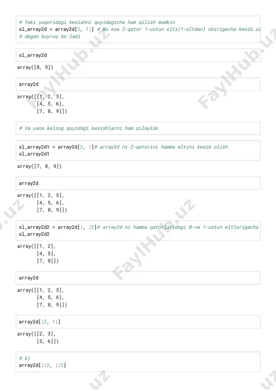 numpy kirish - Page 5