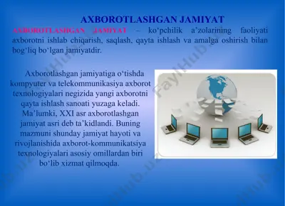 axborot va jamiyat — PPT