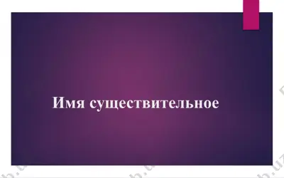 имя существительное — PPTX