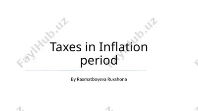 taxes in inflation period — PPTX