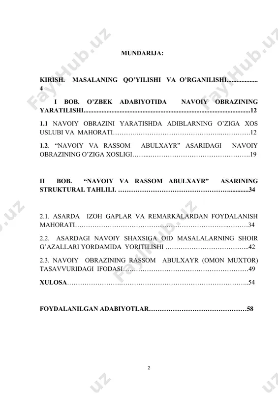 rdan biridir.o’zbek xalqi ma’naviy dunyosining shakllanishiga g’oyat kuchli ta’sir ko’rsatgan ulug’ zotlardan biri alisher navoiy bobomizdir. biz uning mo’tabar nomi, ijodiy merosining boqiyligi, badiiy dahosi zamon va makon chegaralarini bilmasligi haqida doimo faxrlanib so’z yuritamiz. alisher navoiy xalqimizning ongi va tafakkuri, badiiy madaniyati tarixida butun bir davrni tashkil etadigan buyuk shaxs, milliy adabiyotimizning tengsiz namoyandasi, millatimizning g’ururi, sha’n-u sharafini dunyoga tarannum etgan o’lmas so’z san’atkoridir. olamda turkiy va forsiy tilda so’zlovchi biron-bir inson yo’qki, u navoiyni bilmasa, navoiyni sevmasa, navoiyga sadoqat va e’tiqod bilan qaramasa. agar bu ulug’ zotni avliyo desak, u avliyolarning avliyosi, mutafakkir desak, mutafakkirlarning mutafakkiri, shoir desak, shoirlarning sultonidir. inson qalbining quvonch-u qayg’usini, ezgulik va hayot mazmunini navoiydek- teran ifoda etgan shoir jahon adabiyoti tarixida kamdan kam topiladi. ona tiliga muhabbat, uning beqiyos boyligi va buyukligini anglash tuyg’usi ham bizning ong-u shuurimiz, yuragimizga avvalo navoiy asarlari bilan kirib keladi. biz bu bebaho merosdan xalqimizni, ayniqsa, yoshlarimizni qanchalik …
