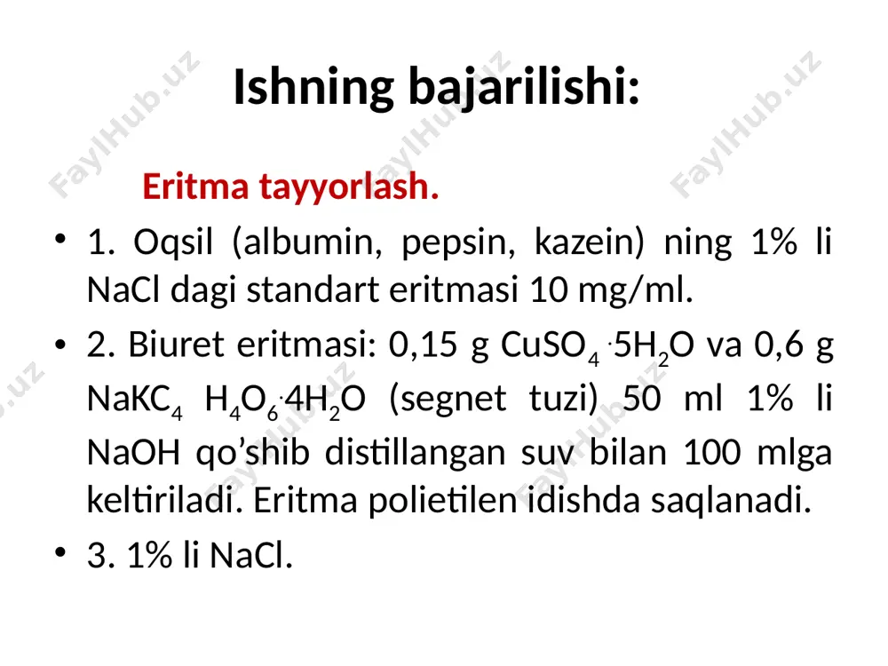 oqsil miqdorini biuret usuli bo’yicha aniqlash - Page 3