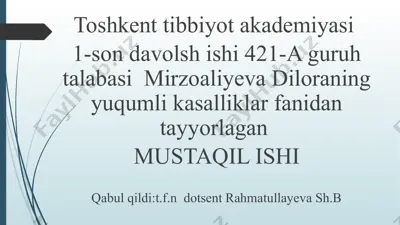 toshkent tibbiyot akademiyasi — PPTX