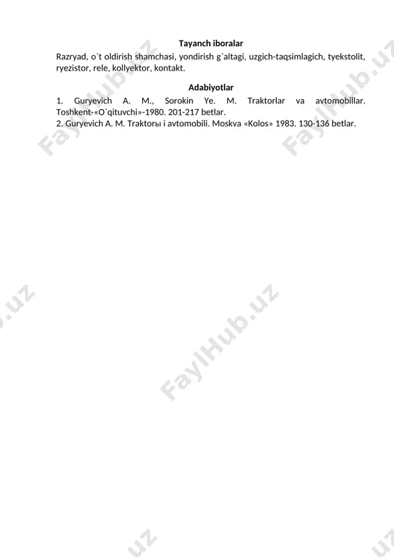 dvigatellarni yurgizib yuborish tizimi - Page 5