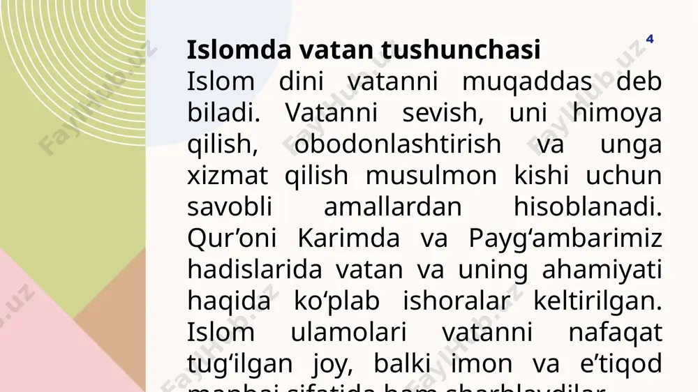 vatan to’g’risida hadis - Page 4