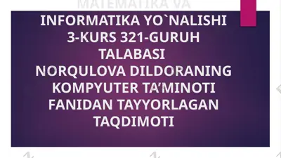 markaziy protsessorlar — PPTX