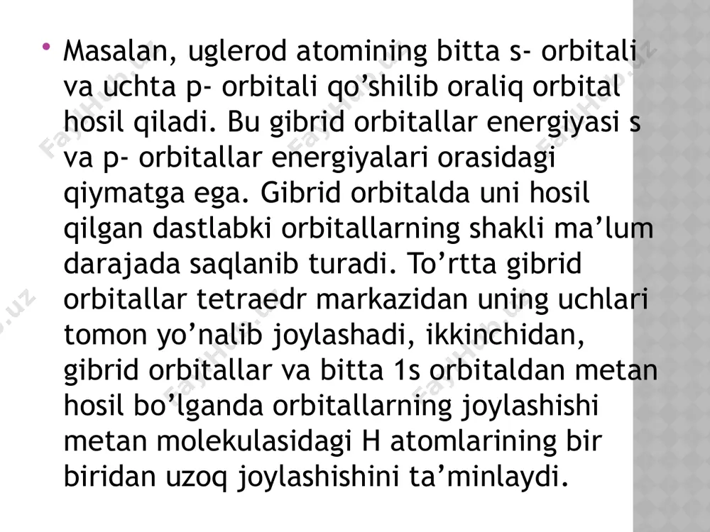 organik birikmalarda uglerod atomining gibridlanishi - Page 5