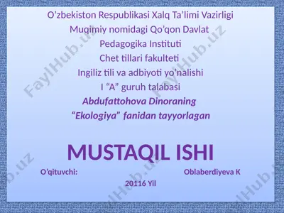 populyatsiyaning guruhlik xislati — PPTX