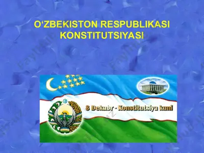o‘zbekiston respublikasi konstitutsiyasi — PPT