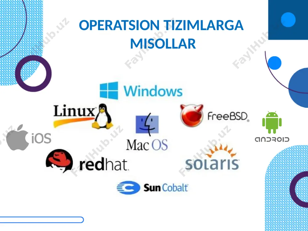 peratsion tizimdir. ushbu operatsion tizim 1995 yilning 24 avgustida maykrosoft korporatsiyasi tomonidan ishlab chiqarilgan. windows 95 oʼzining imkoniyatlariga koʼra oʼzidan avvalgi windows 3.1 amaliy tizimini ancha ortda qoldirgan. foydalanuvchining yangi interfeysiga qoʼshimcha ravishda, windows 95 oʼz ichiga koʼpgina muhim kiritilgan funksiyalarga ega. u, 32 razriyadli qoʼllanmalarni quvvatlaydi, bu esa, maxsus shu operatsion tizim uchun yaratilgan qoʼllanmalar yanada tezroq ishlashini anglatadi. shu bilan birga, windows 95, windows va dos ning eski qoʼllanmalarini bajara oladi. windows 95 da, dos dagi asosiy xotira 640kb va fayl nomining uzunligi 8 belgi boʼlishi kerakligi kabi cheklovlar bekor qilingan. windows nt operatsion tizimi windows nt operatsion (amaliy) tizimi – 32 bitli operatsion tizim boʼlib, maykrosoft korporatsiyasi tomonidan windows 95 va ms-doslarning oʼrniga taklif qilingan. windows ntning auditoriyasi, kuchli operatsion tizimga talabi boʼlgan, foydalanuvchilarni qizmqtirgan. windows ntning asosiy ustunliklari quyidagilardir: funksional uygʼunlik; mobillik ; masshtablanuvchanlik; tizimning boshqarilishi; ochiq interfeys; sanoat standartlarini quvvatlash. windows ntning ikki rusumi mavjud: …
