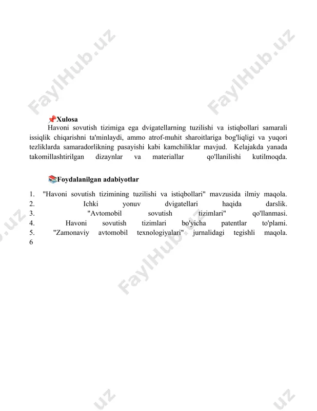 dvigatelni havo bilan sovutish tizimining tuzilishi va istiqbollari - Page 5