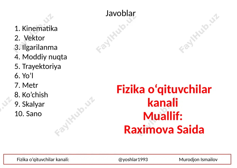 fizika jismlarining harakati - Page 3