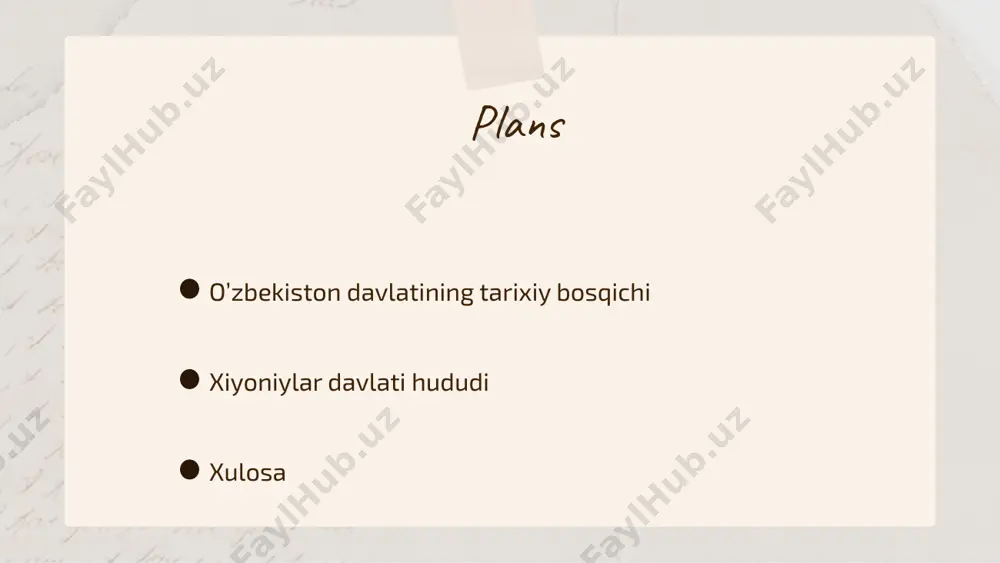 a oladi. - **tarixiy jarayonlar**: xiyoniylar davlati o’zbekiston hududida muhim tarixiy voqealarni boshdan kechirdi. ular davrida yerlarni boshqarish, ijtimoiy tuzilmalar va turli urushlar sahnaga chiqdi. - **ijtimoiy-iqtisodiy o'zgarishlar**: ushbu davrda savdo yo'llarining rivojlanishi, qishloq xo'jaligi va hunarmandchilikning o'sishi o’zbekiston iqtisodiyotiga yangi nafas berdi. boshqa davlatlar bilan aloqalar orqali iqtisodiy taraqqiyot amalga oshirildi. - **madaniy ahamiyati**: xiyoniylar davlati madaniyat va san'at sohasida katta yutuqlarga erishdi. ular o'zbek xalqining madaniy merosida muhim rol o'ynadi. adabiyot, musiqiy va badiiy ijodlar rivojlandi. photo by cas holmes on unsplash xiyoniylar davlati hududi: tarixiy kontekst xiyoniylar davlati 18-asrda o‘zbekistonning muhim geografik hududini egallagan. ushbu mintaqa, savdo yo‘llarining kesishgan nuqtasi sifatida, siyosiy va iqtisodiy ahamiyatga ega bo‘lgan. xiva, buxoro va urganch kabi shaharlar, tarixiy jihatdan mintaqaning madaniy va ilmiy taraqqiyot markazlari sifatida tanilgan. masalan, xiva shahrida, asrlar davomida nafaqat savdo, balki ilmiy tadqiqotlar ham rivojlangan. buxoro esa, o‘zining qadimiy madrasalari bilan mashhur bo‘lib, ko‘plab mashhur olimlar va …