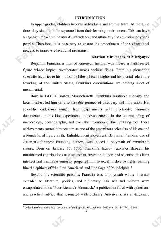 he american enlightenment, franklin's ideas and writings profoundly influenced the trajectory of the fledgling nation. his diplomatic skills were instrumental in securing crucial alliances during the revolutionary war, and his wisdom played a pivotal role in shaping the principles enshrined in the declaration of independence and the constitution. yet, franklin's brilliance extended far beyond politics. his scientific inquiries laid the groundwork for modern understandings of electricity, meteorology, and oceanography. his famous experiments with kites and lightning not only demystified electricity but also established him as an international scientific luminary. moreover, franklin's entrepreneurial spirit led him to invent numerous practical devices, including the lightning rod, bifocals, and the franklin stove, all of which revolutionized daily life. his pragmatic approach to problem-solving epitomized the american ethos of ingenuity and self-reliance. throughout his life, franklin embodied the ideals of self-improvement and civic virtue. his autobiography remains a timeless guide for personal development, emphasizing …