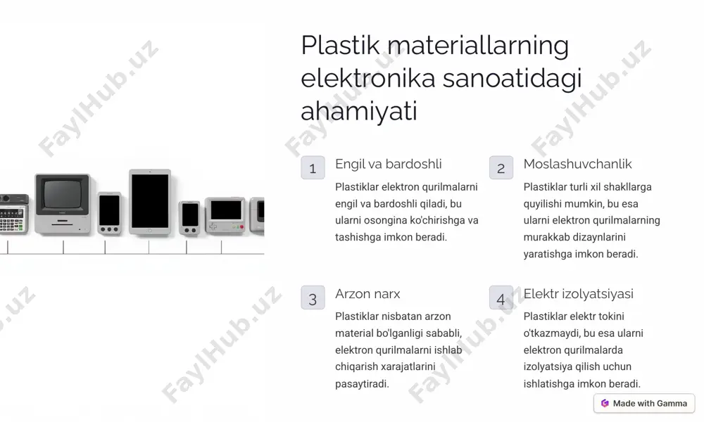 polimer materiallar va elektronika sanoatidagi o'rni - Page 4