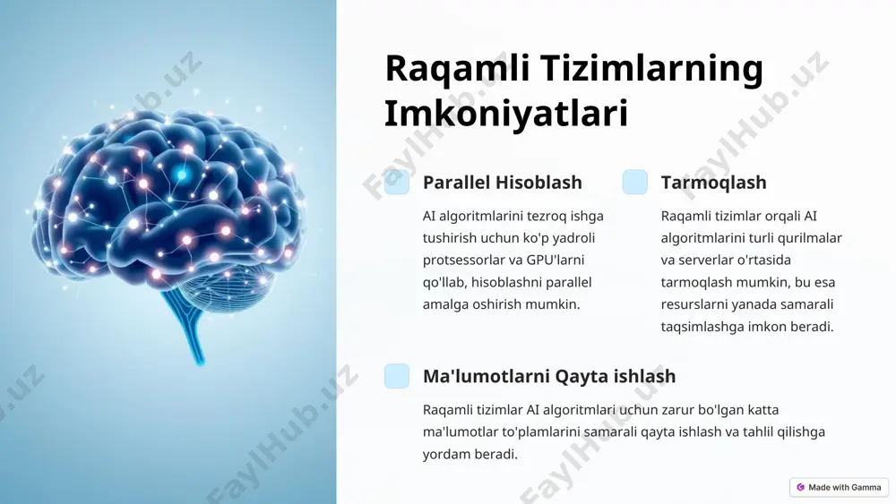 raqamli tizim yordamida ai algoritmalarini amalga oshirish - Page 5