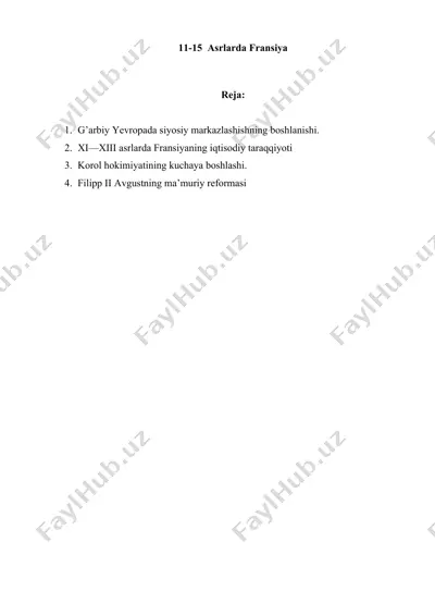 11-15 asrlarda fransiya — DOCX
