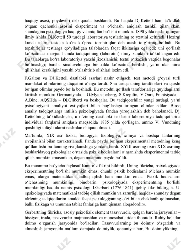 . k.k.platonov (1974) psixologik diagnostikani psixik hodisalarning xossa va xususiyatlarini o‗rganish haqidagi fan, deb hisoblagan. k.n.gurevich (1974) esa insonlarni psixologik va psixofiziologik belgilari bo’yicha ajratish va tavsiflash metodlari haqidagi fan deb hisoblaydi. v.v.stolin va a.g.shmelev (1984) psixodiagnostikani psixologik diagnoz qo’yish haqidagi fan deb bilishgan. diagnoz (tashxis) – sinaluvchining alohida ko’rsatkich va xarakteristikalarini chuqur tahlil qilish asosida uning xususiyati va holati haqidagi xulosadir. shu bilan birga psixodiagnostik tadqiqot, eksperimental tadqiqotdan tubdan farq qiladi. psixodiagnostik tadqiqotda aniq individ, individlar guruhi haqida ma'lumot olinadi, eksperimental tadqiqotda nazariy faraz tekshiriladi. shuning hisobiga psixodiagnostika maxsus metodik tamoyillarga bo’ysunadi. lekin psixologik diagnostikaga turlicha ta'rif berishlariga qaramasdan, uning asosiy tushunchasi «psixologik diagnoz» tushunchasi bo’lib qoladi. hayotda biz kasalxonalarda turli kasalliklarga diagnoz (tashxis) qo’yishlariga o’rganib qolganmiz. bunda tashxisning to’g’riligi tekshirishning turli klinik metodlaridan foydalanishga bog’liq bo’ladi. qator hollarda bunday diagnostika murakkab apparaturali test metodlaridan foydalangandan keyingina mumkin bo’ladi. eksperimental diagnostikada ham tadqiqotchi turli metodlar, apparaturali testlardan foydalanadi. olingan …