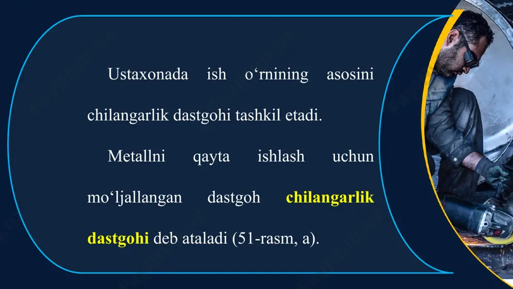 metallga ishlov berish ustaxonasining tuzilishi 5-sinf - Page 5